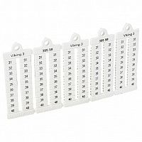 Листы с этикетками для клеммных блоков Viking 3 - вертикальный формат - шаг 5мм²- цифры от 31 до 40 |  код. 039558 |   Legrand
